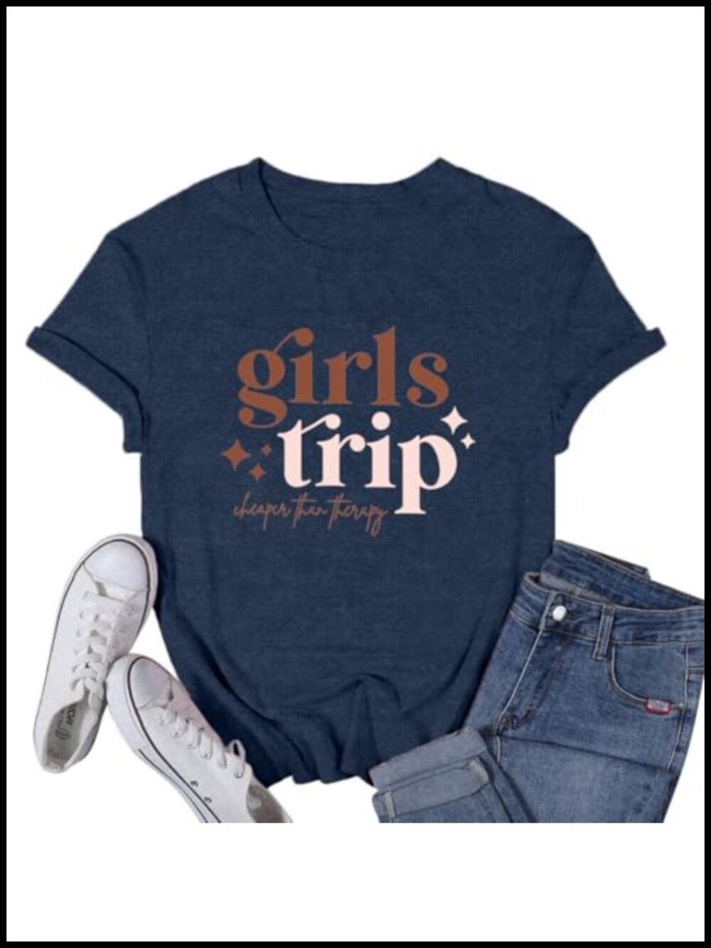 Girls Trip Cheaper Than Therapy T-Shirt Women Travel Besties Tee